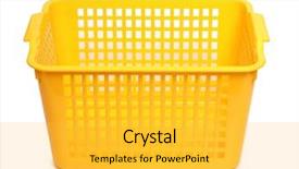  Presentation with plastic - Audience pleasing presentation theme consisting of photo of a plastic basket backdrop and a  colored foreground