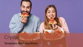  Presentation with purple wall - Theme consisting of photo-of-a-positive-emotional background and a red colored foreground