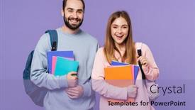  Presentation with purple wall - Amazing PPT layouts having photo-of-a-positive-happy backdrop and a light blue colored foreground