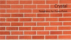  Presentation with red brick wall - Slide deck consisting of photo of a red brick background and a coral colored foreground