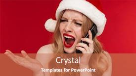  Presentation with lipstick - Audience pleasing theme consisting of photo-of-a-screaming-displeased backdrop and a coral colored foreground