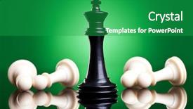  Presentation with piece of the pie - Beautiful slide deck featuring photo of a single chess backdrop and a shamrock green colored foreground