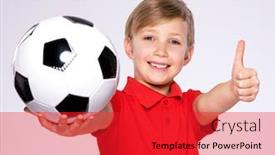  Presentation with old photo - PPT theme enhanced with photo-of-a-smiling-boy background and a red colored foreground