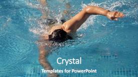  Presentation with swimmer - Cool new presentation design with very nice black and red centipede close up backdrop and a gray colored foreground