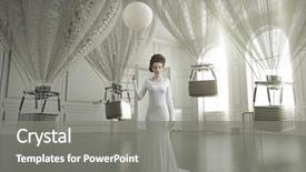  Presentation with fine art - Theme consisting of photo of a young fashion background and a gray colored foreground