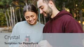  Presentation with water sports - Cool new slide set with photo-of-a-young-happy backdrop and a light blue colored foreground