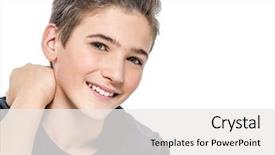  Presentation with teenage abstract - Beautiful theme featuring photo of adorable teenage young backdrop and a white colored foreground