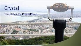  Presentation with zoom - Presentation theme consisting of photo of aerial zoom background and a sky blue colored foreground