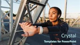  Presentation with old photo - PPT theme consisting of using earpods and stretching her background and a tawny brown colored foreground
