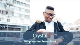  Presentation with street accident statistic - PPT theme having photo of african man walking background and a ocean colored foreground