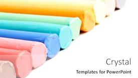  Presentation with play dough - Slide deck featuring photo of aligned play dough background and a white colored foreground