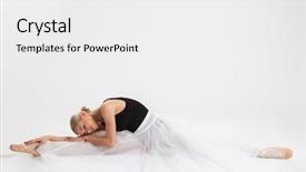  Presentation with ballerina - Beautiful theme featuring photo of amazing woman ballerina backdrop and a white colored foreground