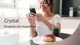  Presentation with sitting posture and computer ergonomics - Presentation theme having photo of amazing young lady background and a  colored foreground