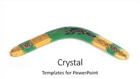  Presentation with aboriginal - PPT theme consisting of photo of an aboriginal boomerang background and a  colored foreground