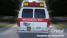  Presentation with ambulance - Slides featuring photo-of-an-ambulance background and a ocean colored foreground