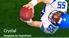  Presentation with american football - Slides enhanced with photo of an american football background and a forest green colored foreground