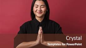  Presentation with optimistic - Audience pleasing PPT theme consisting of photo-of-an-asian-optimistic backdrop and a tawny brown colored foreground