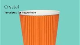  Presentation with recyclable - Audience pleasing slide set consisting of photo-of-an-orange-paper backdrop and a seafoam green colored foreground