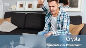  Presentation with t shirt screen print - Beautiful slides featuring photo of angry bristle man backdrop and a teal colored foreground