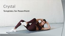  Presentation with exercise mat - Slides enhanced with photo-of-athletic-african-american background and a white colored foreground