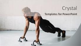  Presentation with music and athletic teams - Presentation consisting of photo-of-athletic-young-sportsman background and a lemonade colored foreground