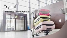  Presentation with flare - Audience pleasing PPT layouts consisting of photo-of-baggage-on-cart backdrop and a white colored foreground