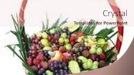  Presentation with fruits - Slide deck featuring photo-of-basket-of-fruits background and a lemonade colored foreground