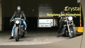  Presentation with sea port - PPT layouts having photo-of-bearded-brutal-men background and a tawny brown colored foreground