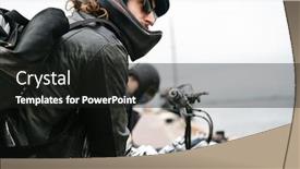  Presentation with sea port - Colorful slide set enhanced with photo-of-bearded-brutal-men backdrop and a black colored foreground