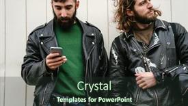  Presentation with bikers - Audience pleasing PPT layouts consisting of photo-of-bearded-caucasian-men backdrop and a tawny brown colored foreground