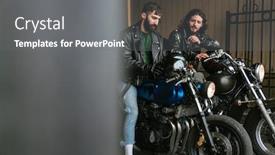  Presentation with area - Amazing PPT theme having photo-of-bearded-caucasian-men backdrop and a gray colored foreground