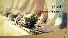  Presentation with wedding - Theme with photo of beautiful flowers wedding background and a  colored foreground