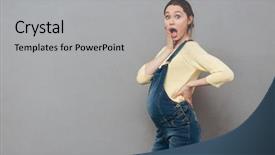  Presentation with pregnant addiction - Beautiful presentation featuring photo of beautiful shocked pregnant backdrop and a light gray colored foreground