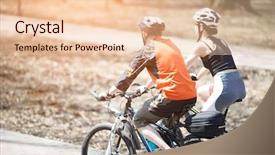  Presentation with bikers - Theme enhanced with photo of bikers from back background and a lemonade colored foreground