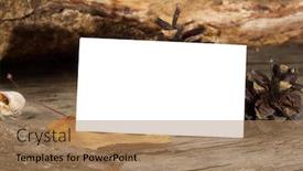  Presentation with business cards - Presentation design with photo-of-blank-business-cards background and a coral colored foreground