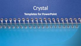  Presentation with bound - Audience pleasing slides consisting of photo of blue spiral bound backdrop and a  colored foreground