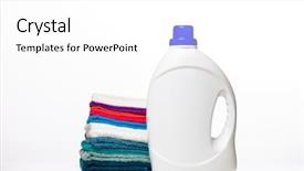  Presentation with bottle - Theme enhanced with photo of bottle of cleaning background and a white colored foreground