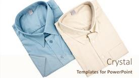  Presentation with bright - Slide deck enhanced with photo-of-bright-shirts background and a cream colored foreground
