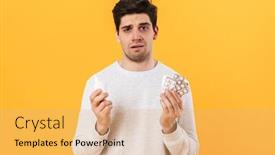  Presentation with allergy - Presentation having photo-of-bristle-unhappy-man background and a coral colored foreground