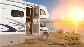  Presentation with caravan - Beautiful slides featuring photo-of-caravan backdrop and a coral colored foreground