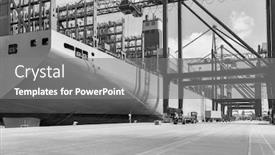  Presentation with cargo transport - Amazing slides having photo-of-cargo-transport-terminal backdrop and a gray colored foreground