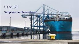  Presentation with cargo transport - PPT layouts enhanced with photo-of-cargo-transport-terminal background and a lemonade colored foreground