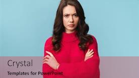  Presentation with photo - Audience pleasing slides consisting of photo-of-caucasian-confused-displeased backdrop and a crimson colored foreground