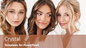  Presentation with three - Cool new slide deck with photo-of-caucasian-pleased-three backdrop and a red colored foreground