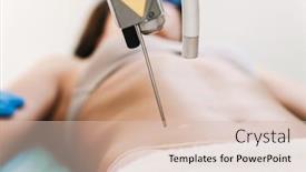  Presentation with laser - Slide set having photo-of-caucasian-woman-getting background and a lemonade colored foreground