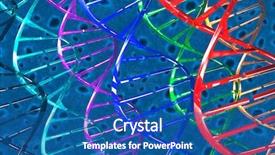  Presentation with cells - Presentation design consisting of photo of cells and dnas background and a ocean colored foreground