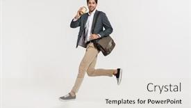  Presentation with cheerful - Amazing presentation theme having photo-of-cheerful-caucasian-businessman backdrop and a light gray colored foreground