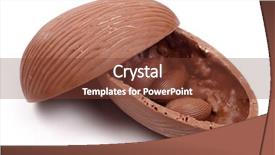  Presentation with explanation photo - Theme having photo of chocolate - easter egg background and a  colored foreground