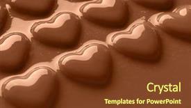  Presentation with chocolate milk - Theme enhanced with photo of chocolate hearts covered background and a tawny brown colored foreground