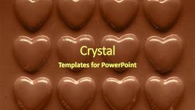  Presentation with chocolate milk - Colorful slide deck enhanced with photo of chocolate hearts backdrop and a tawny brown colored foreground